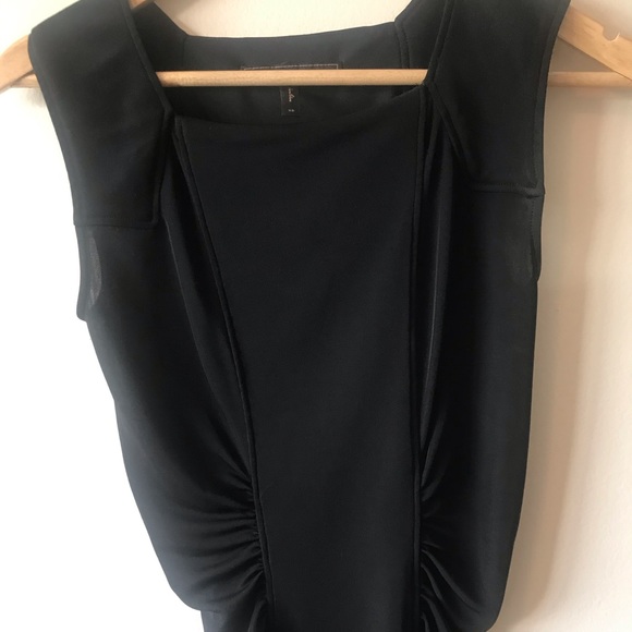 BCBG MAXAZRIA BLACK SIDE RUCHED CENTER  DRESS xs - Picture 9 of 11